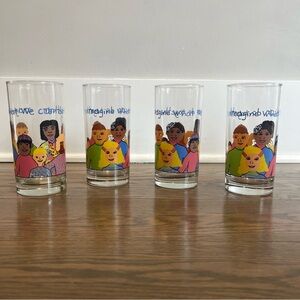 Libbey Children's Illustrated Party Glasses - Multi Color Faces